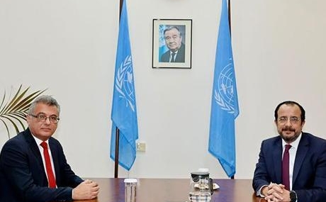 KKTC Cumhurbaşkanı Erhürman, GKRY lideri Hristodulidis ile görüştü