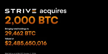 Strive Bitcoin Biriktirmeye Devam Ediyor: Altı Haftada Yaklaşık 660 Milyon Dolarlık Alım!